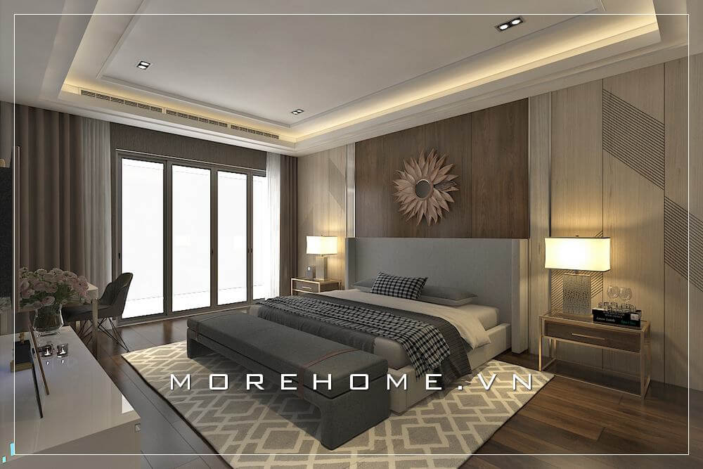 Giường ngủ biệt thự hiện đại