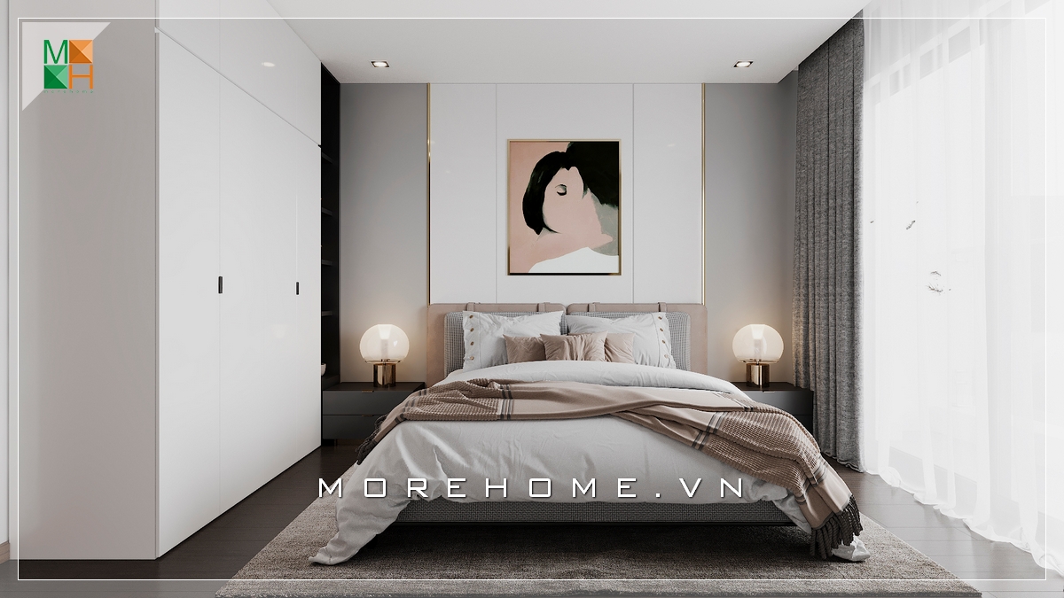 Mẫu giường ngủ biệt thự hiện đại đẹp cho phòng ngủ sang trọng